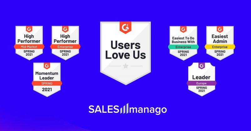 “Users Love Us” – SALESmanago po raz kolejny zostało wyróżnione odznakami “High Performance” w kategorii Marketing Automation dla firm Enterprise, w najnowszym reporcie G2 Crowd.