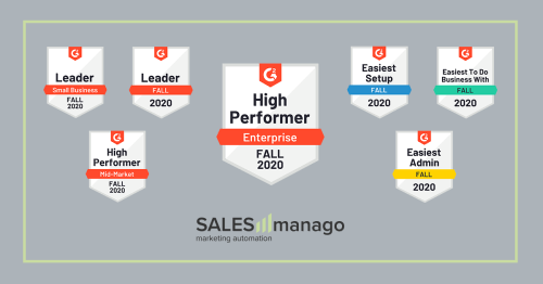 SALESmanago z tytułem High Performer dla segmentu Enterprise w kategorii Marketing Automation, według najnowszego raportu G2 Crowd.